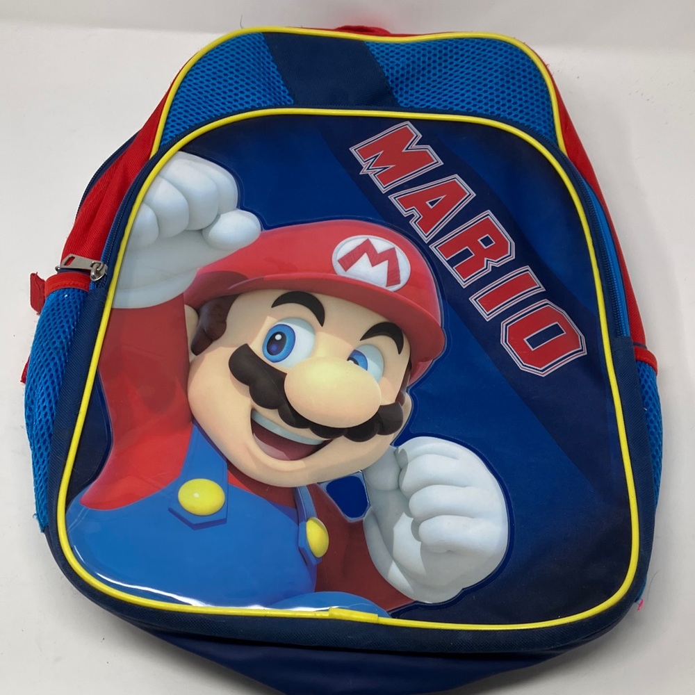Super Mario Bros "Here We Go" Kids School Backpack  Padded Laptop Sleeve